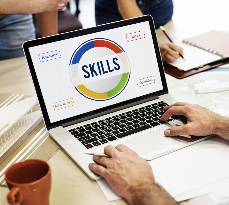 online-learning-skills-concept-laptop-screen